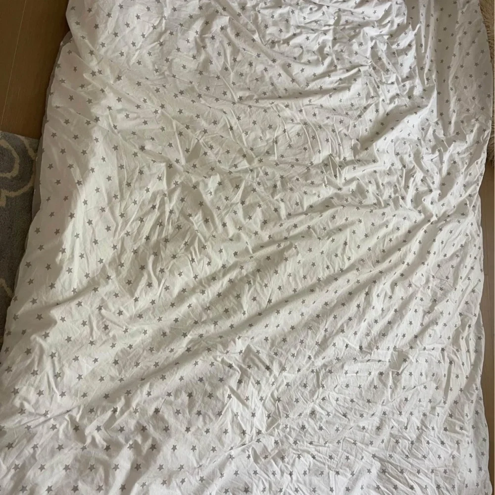 Pottery Barn Kids Organic Star Twin Duvets with Sham EUC